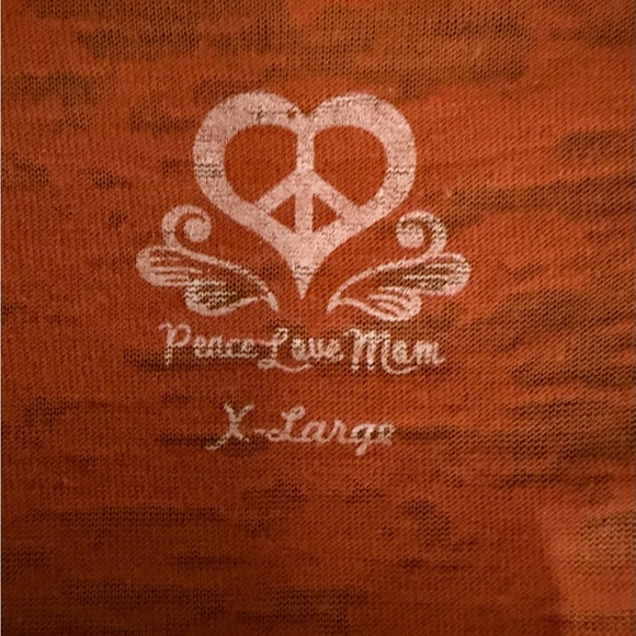 Peace Love Mom Orange Long Sleeve Tee - Picture 6 of 6
